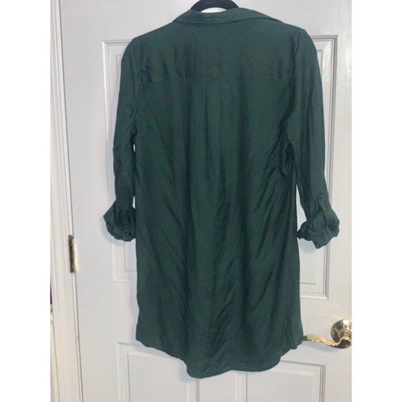 Green roll up sleeve urban outfitters dress - Picture 2 of 3